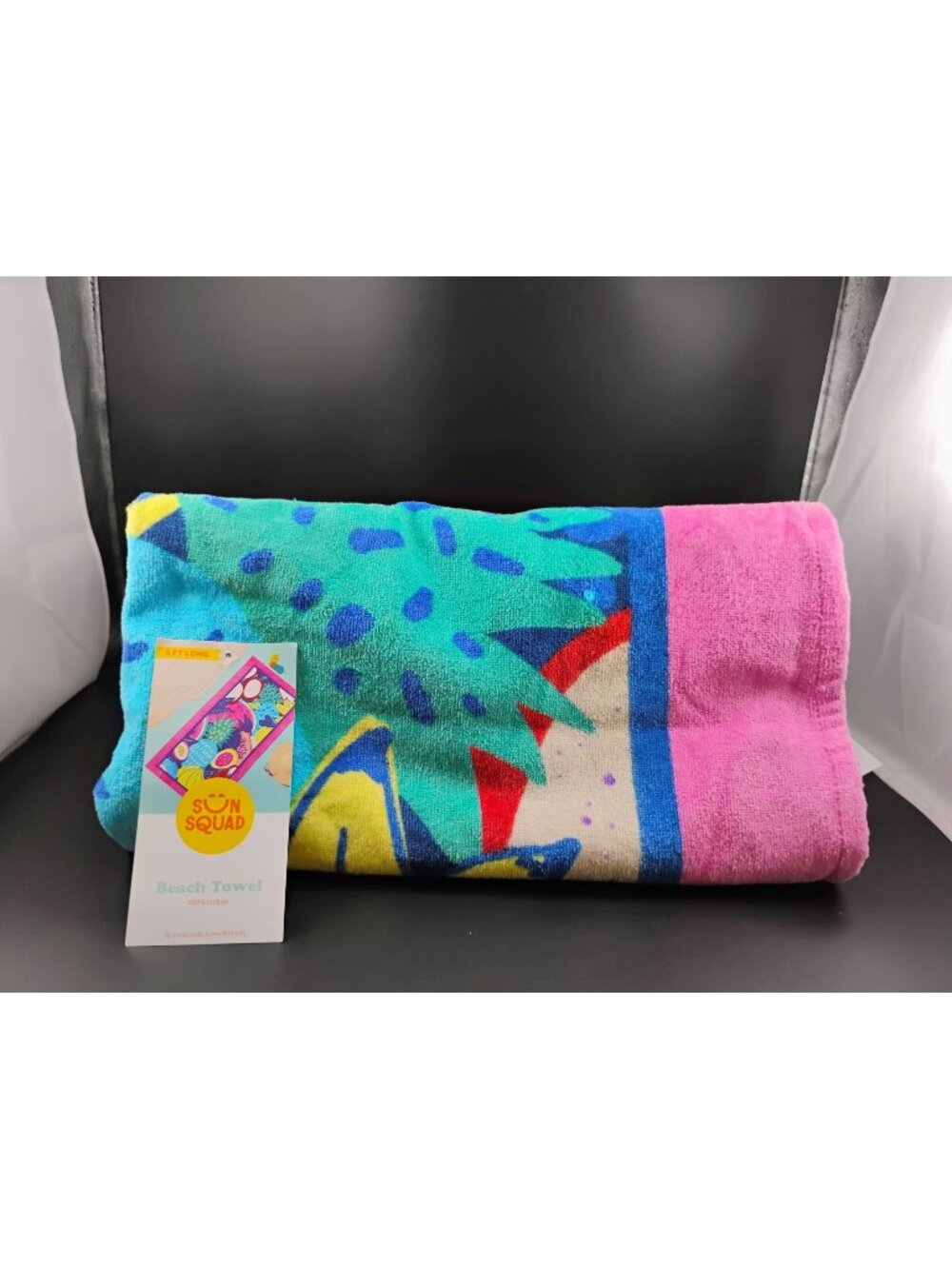 Sun Squad Fruits With Border Cotton Beach Towel 32"x62" Bright Colors